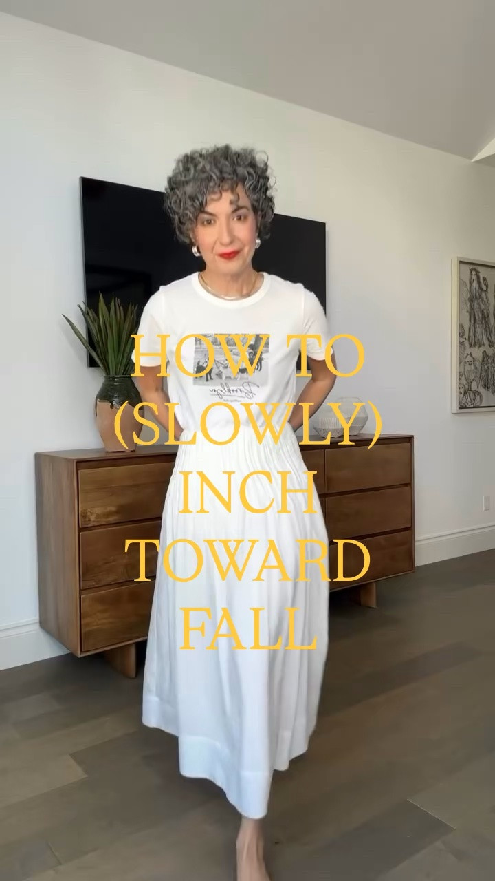 A slow fall transition…all white skirt base and my favorite neutral blazer they bring back every year! Linked several similar skirts and tees since these are a little older!

#LTKootd #LTKOver40 #LTKSeasonal