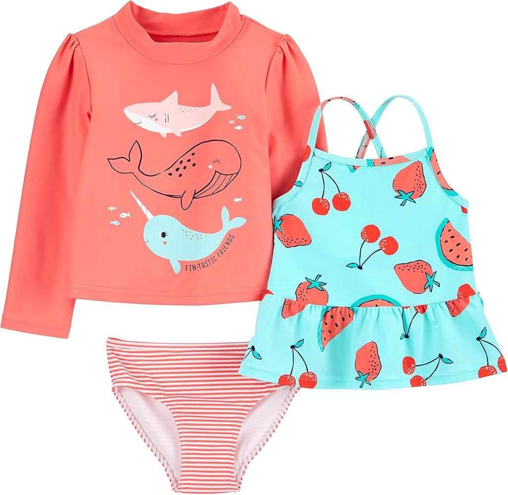 Simple Joys by Carter's Girls' Assorted Rashguard Sets | Amazon (US)