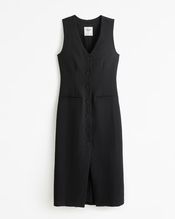 Women's The A&F Mara Vest Midi Dress | Women's Dresses & Jumpsuits | Abercrombie.com | Abercrombie & Fitch (US)