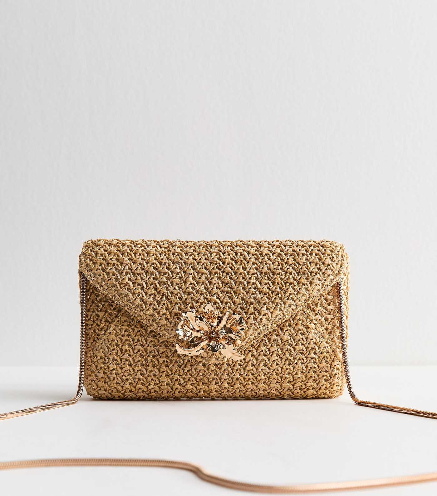 Stone Woven Flower Embellished Clutch | New Look | New Look (UK)