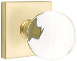EMTEK Square Rosette Privacy Set with Matching Finish Bristol Knob - Choice of 7 Finishes - 5210B... | Amazon (US)