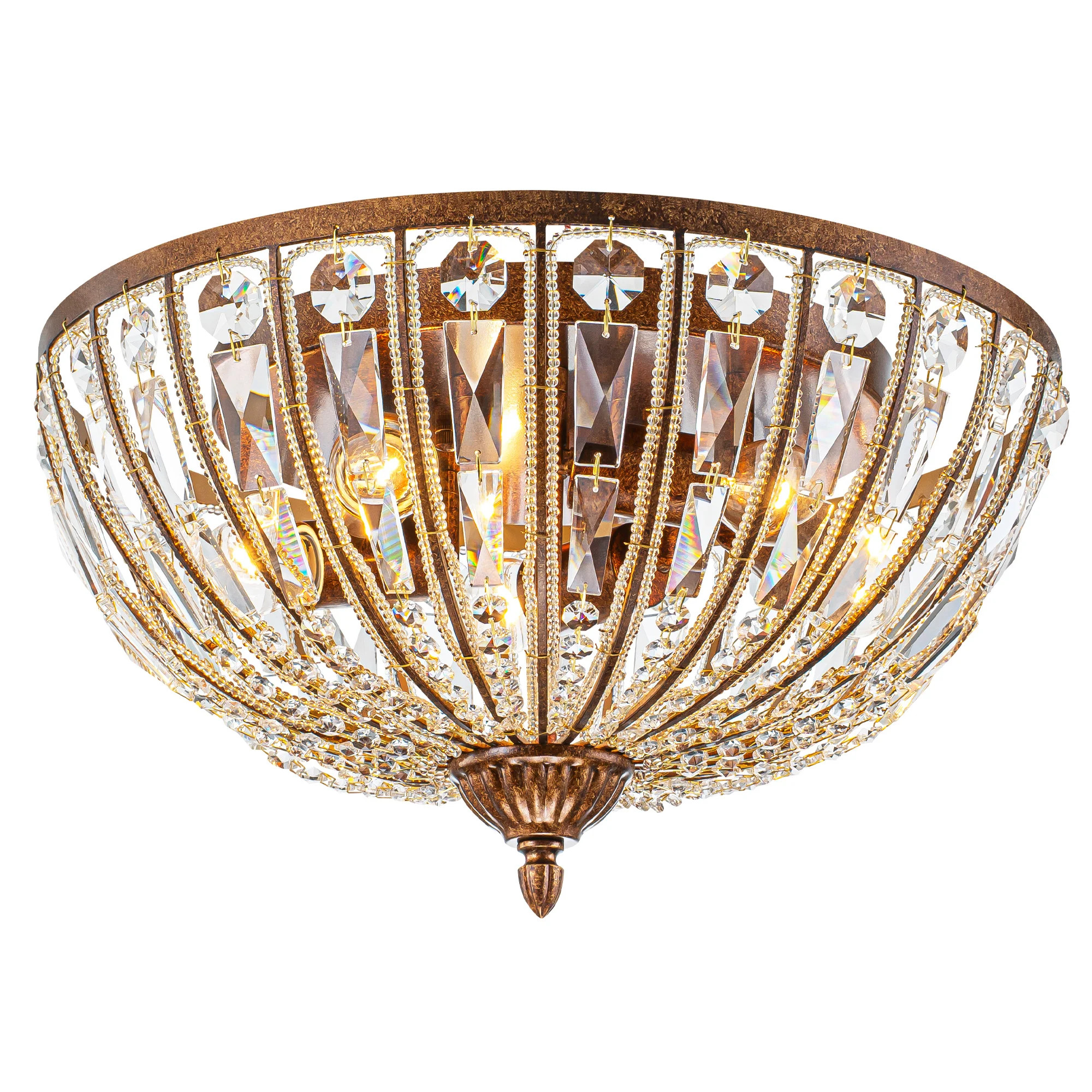 5-Light Crystal Flush Mount Ceiling Light | Wayfair North America