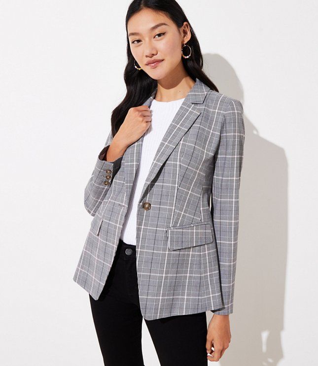 Plaid Modern Blazer | LOFT | LOFT