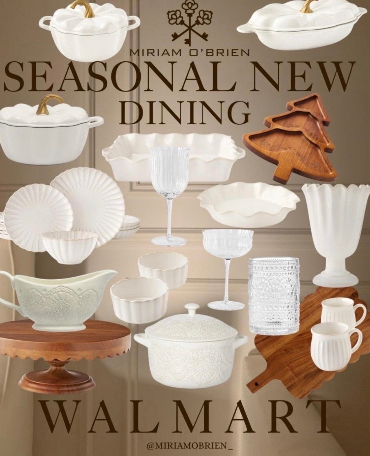 Seasonal hosting just got prettier 🤍 From scalloped serving dishes to festive cookware and beautiful white glassware, these Walmart finds are perfect for creating a timeless holiday table.
I especially love pieces that can transition from Christmas to everyday entertaining—because pretty AND practical is always a win.
Follow me @miriamobrien on Instagram & TikTok for more home and hosting finds! 🤎
#WalmartFinds #WalmartHome #HolidayDecor #Tablescape #Hosting

#LTKOver40 #LTKHome #LTKmomlife