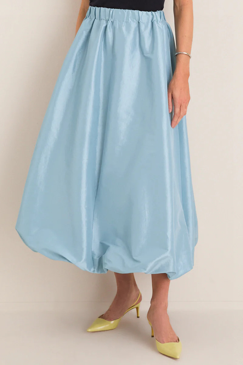 Sky Blue Taffeta Cynthia Bubble Skirt | Tuckernuck (US)
