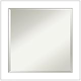 Amanti Art Bathroom Wall Mirror (24.1 x 24.1 in.), Wedge White Frame - Bathroom Mirror, Vanity Mirro | Amazon (US)