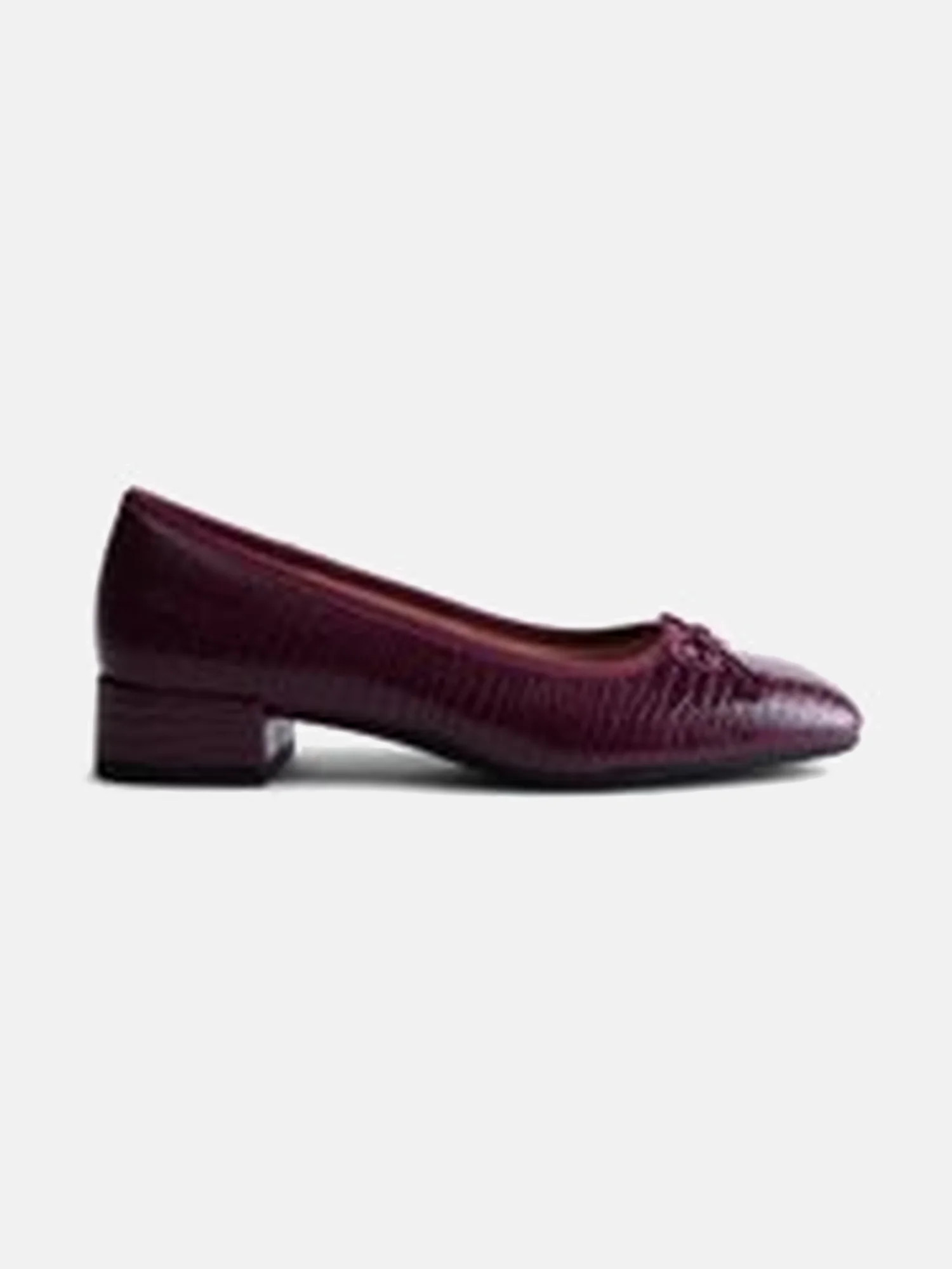 Scenario Women's Low Heel Faux Croc Ballet Flats | Walmart (US)