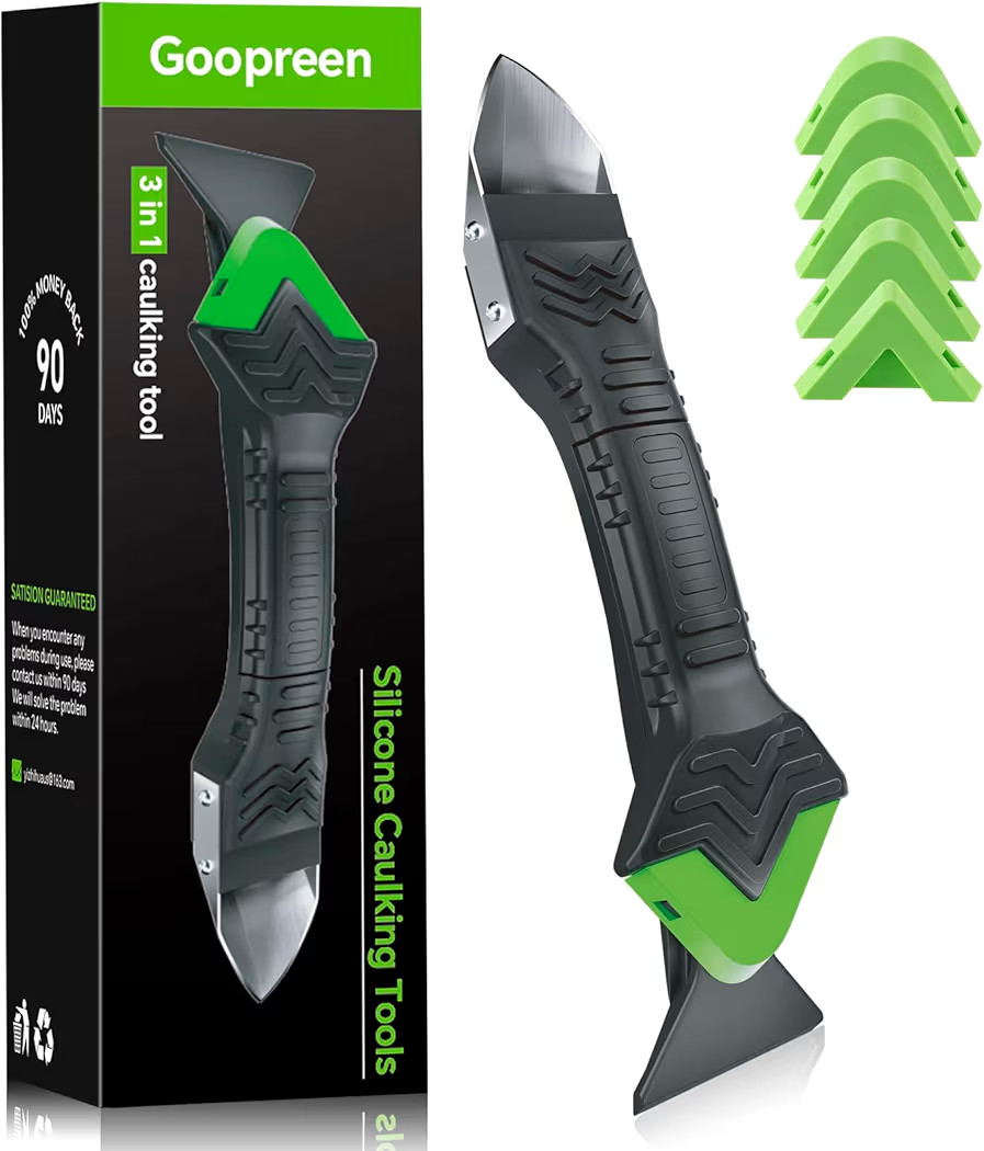 Caulking Tool 3 in 1 Caulking Grout Removal Sealant Finishing Tool Bathtub Caulk with Stainless H... | Amazon (CA)