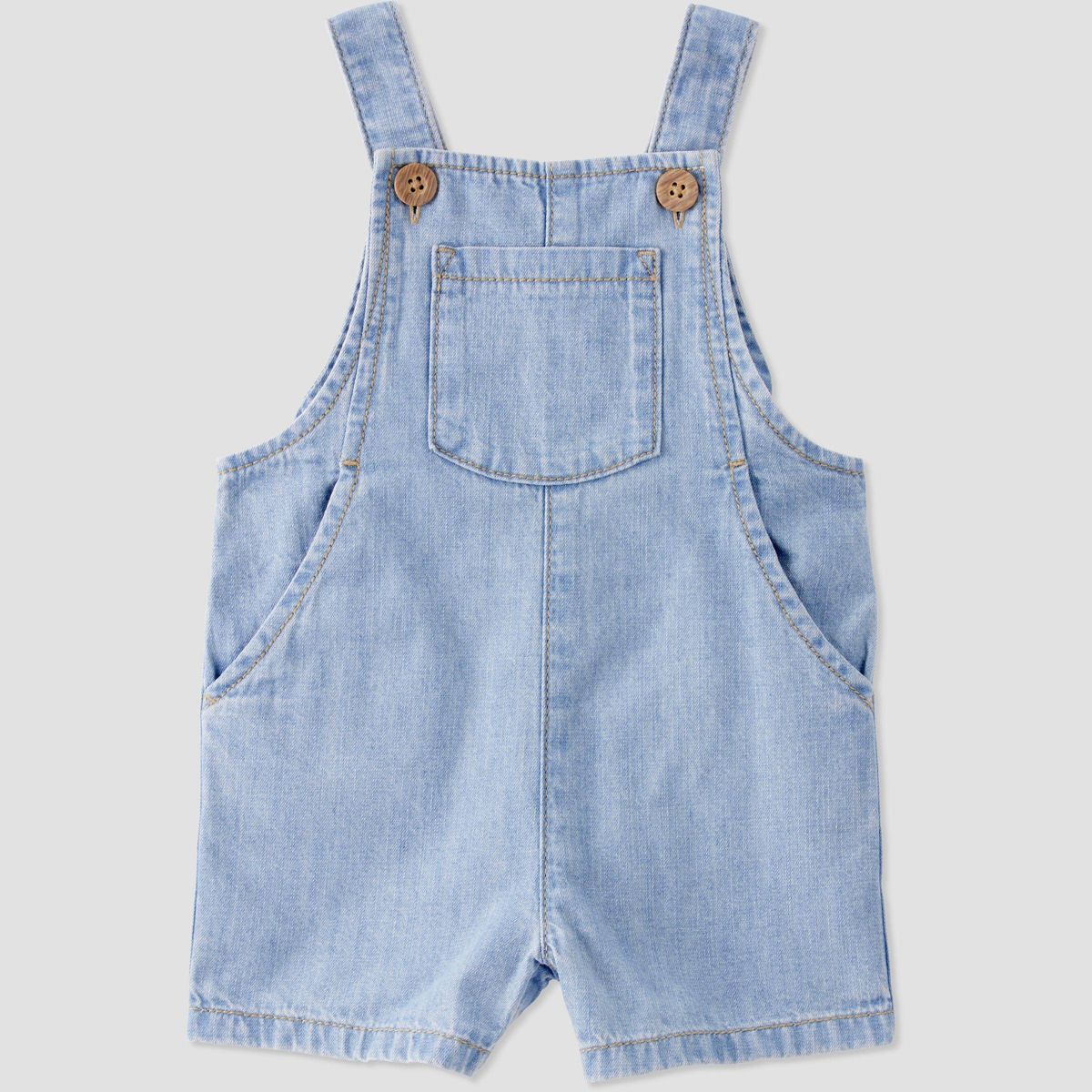 Little Planet by Carter’s Organic Baby Chambray Shortalls - 18M | Target