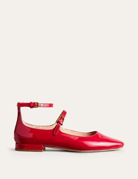 Double-Strap Mary Jane Shoes - Hot Pepper Patent | Boden (UK & IE)