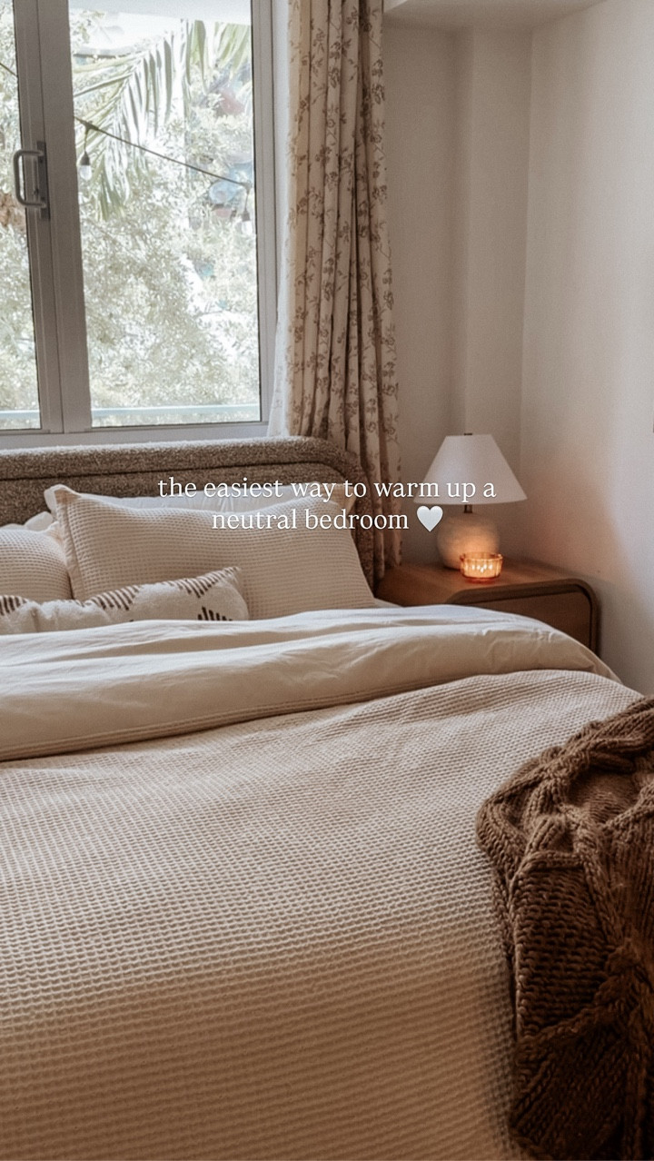 This felt like a risk… but a soft printed curtain turned out to be the easiest, most affordable way to add depth and charm to my neutral bedroom ✨ 

As my style evolves, I’m learning that neutrals don’t have to feel flat! 

What do you think of the update? Are you team solid curtains or soft print? 

Next up is a throw pillow refresh. ☁️ 

#springdecor #bedroomdecor #neutraldecor

#LTKHome #LTKSeasonal