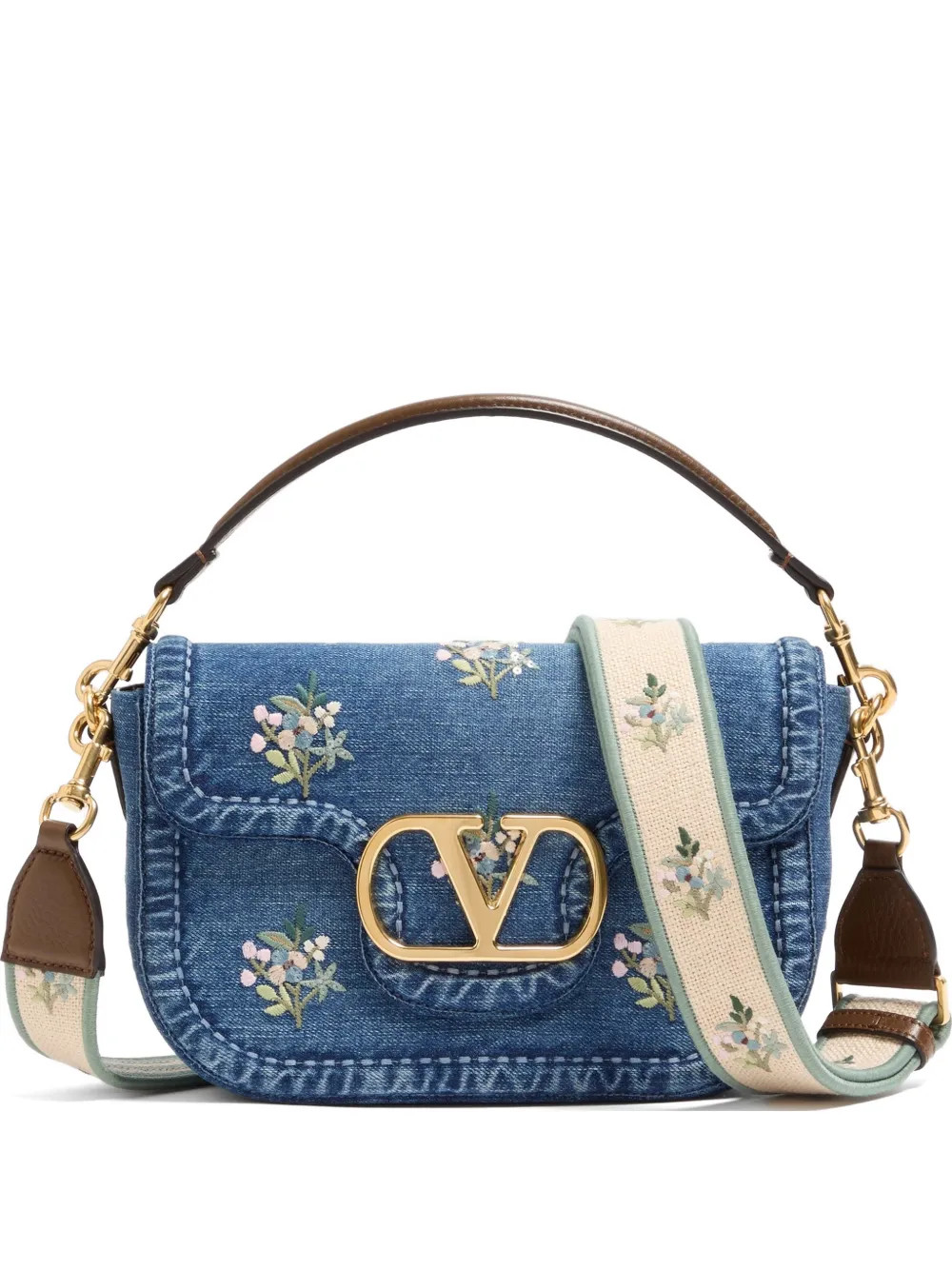 Borsa a spalla Alltime media denim con ricamo | Farfetch Global