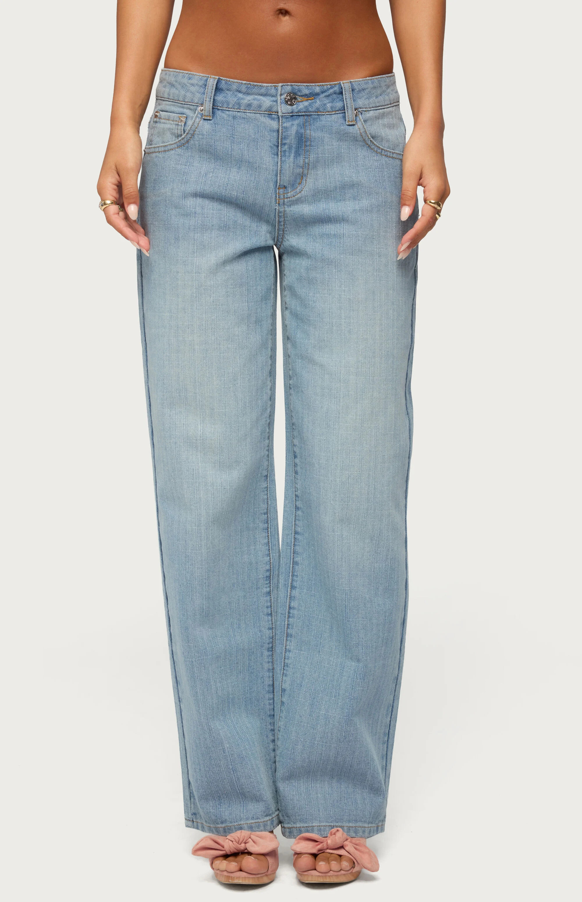 Edikted Cresida Low Rise Straight Leg Jeans | PacSun