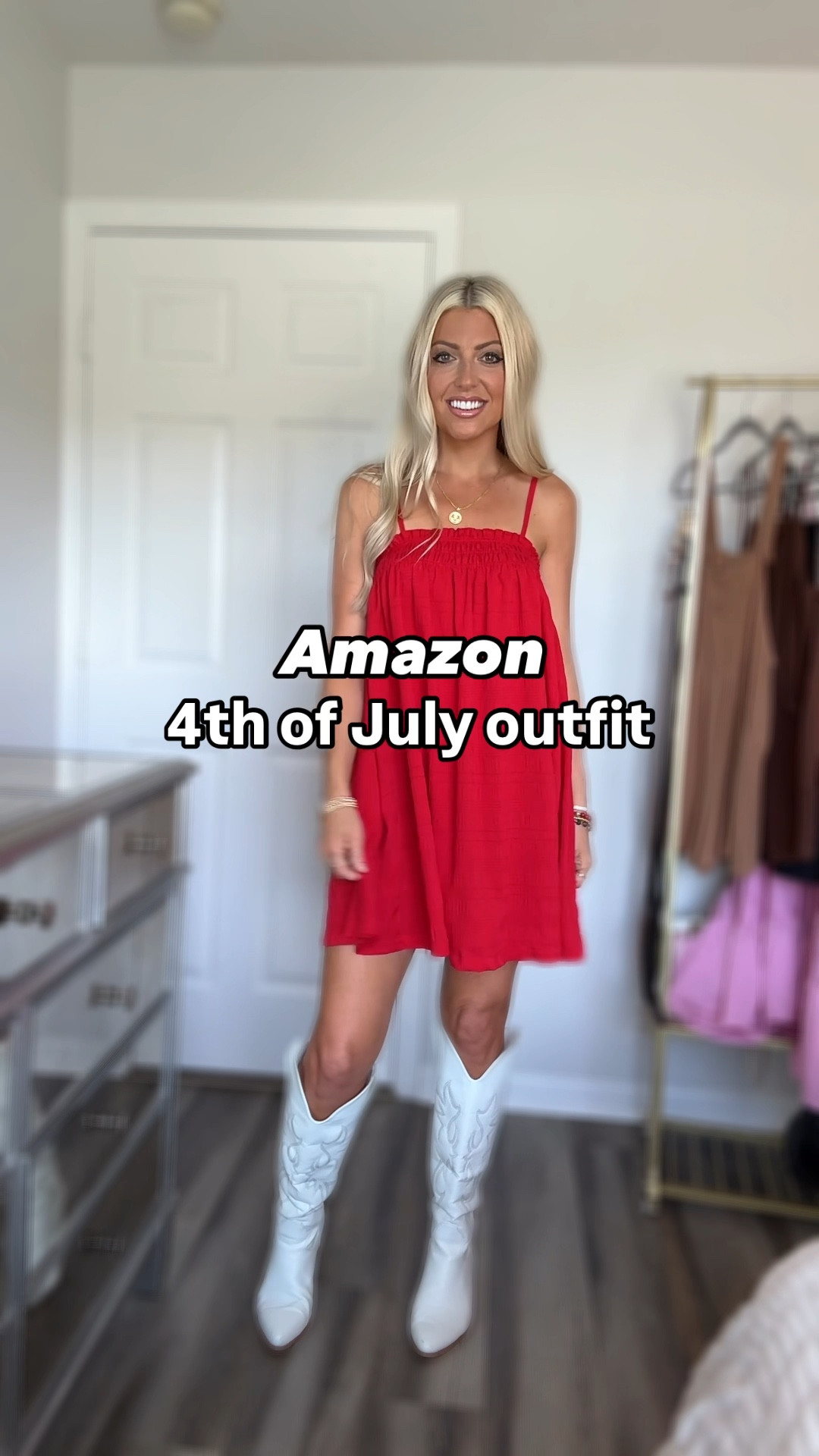 4th ofJuly outfit all available on Amazon Prime and everything is under $40! Would be so cute for summer concerts as well or with sandals for the beach. Boots are currently on sale for $32 and are one of my most worn items! 

4th of July outfit / red dress / Nashville style / Summer fashion / country concert outfit / affordable / amazon style / western chic / Cowboy boots / boho / patriotic / red white and blue / Fourth of July / vacation dress / bracelets / jewelry 

#4thofjulyoutfit #redwhiteandblue #nashvilleoutfit #concertoutfit #fourthofjulyoutfit #countryconcert #westernchic #patrioticoutfit #summeroutfit #vacationdress #westernfashion #countryconcertoutfit #amazonfashion #womenfashion #ootdfashion #bohostyle #westernstyle #fashioninspo #styleinspo #summerstyle #affordablestyle #affordablefashion #bohochic #discoverunder10k #bracelets #jewelry #amazonfashionfind #summerdress 

#LTKShoeCrush #LTKSeasonal #LTKFindsUnder50