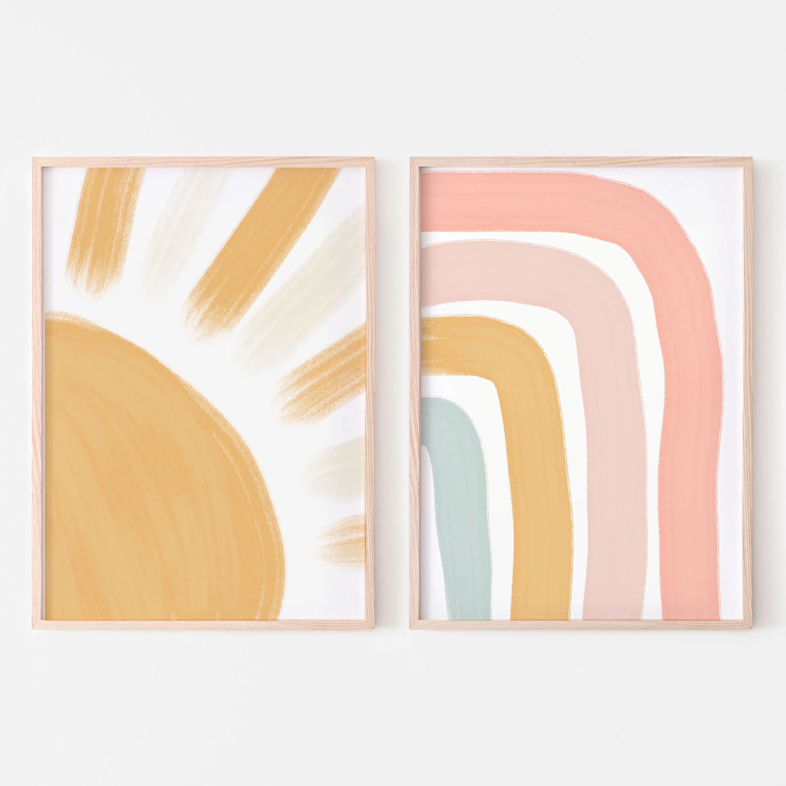 Abstract Sun + Rainbow Art Prints | Project Nursery