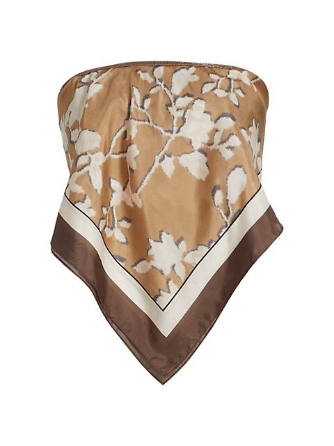 Silk Floral Scarf Top | Saks Fifth Avenue