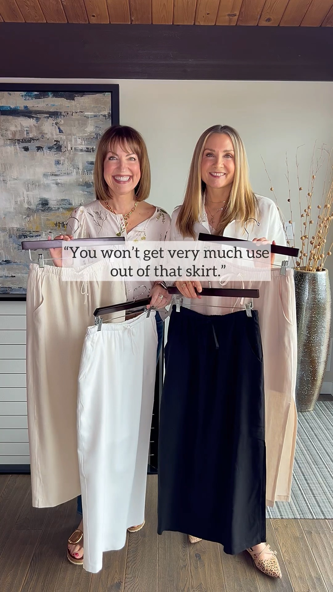 Comment SHOP for links! // The $33 skirt that can go from desk to dinner to vacay? Yep, you’re going to want that in multiples!🙌🏼

We love alternatives to jeans and shorts when it gets warmer, and a chic midi skirt is just the thing!☀️ This one has an adjustable front tie and we’re both wearing a medium.  We love the easy, flattering fit!

Shop our tops & shoes too on the @shop.ltk app! On Facebook, click this link: 
HOW TO SHOP:
1️⃣Comment SHOP and we’ll send outfit links to your DM
2️⃣Click on link in bio to shop on our LTK
3️⃣Watch our stories for links

Amazon finds, Amazon deals, linen midi skirt, white skirt, office outfit, work outfit, vacation outfit, double buckle sandals, black vest, Anthropologie top 


#LTKStyleTip #LTKFindsUnder50 #LTKOver40