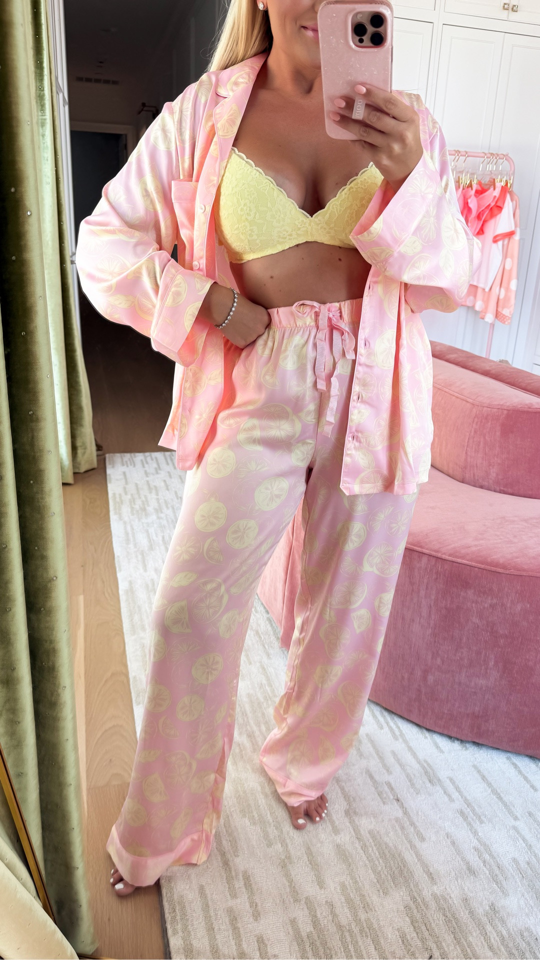 Signature satin pajama set paired with wireless strapless bra! @victoriassecret #VSPartner

#LTKselfcare #LTKgrwm