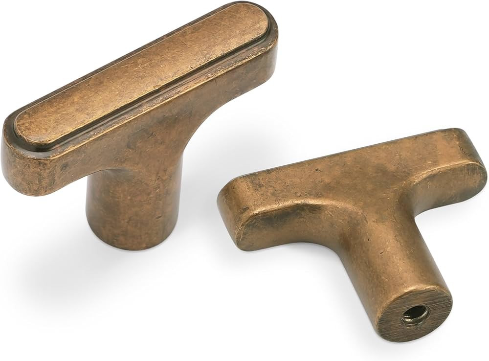 10 Pack Antique Brass Kitchen Cabinet Knobs Zinc Alloy Cabinet Knobs Vintage Drawer Knobs Kitchen... | Amazon (US)