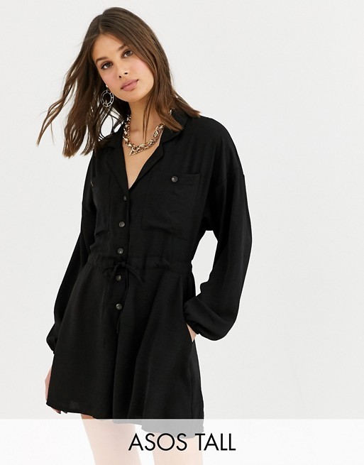 tall black playsuit