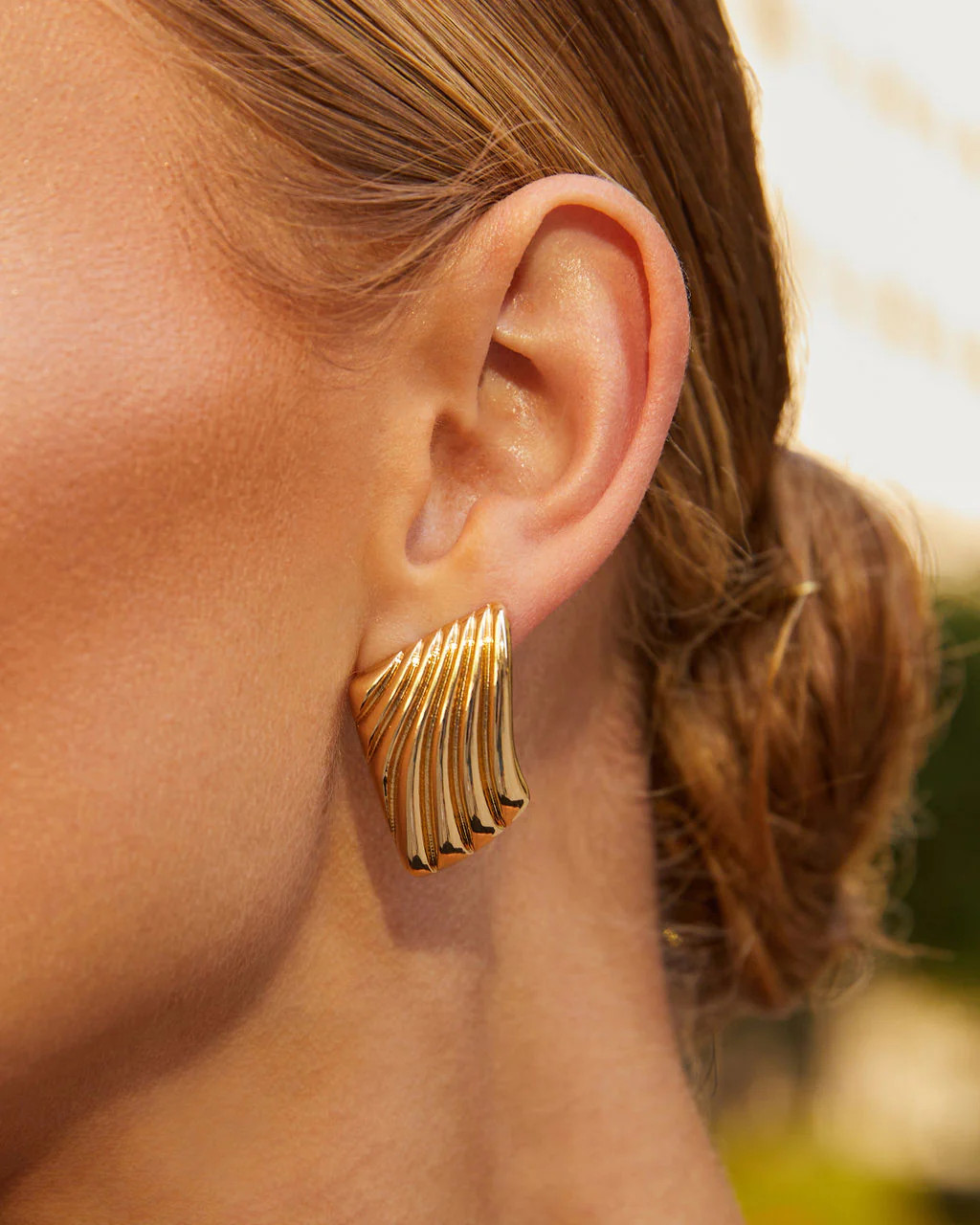 Clementine Hammered Metal Studs | VICI