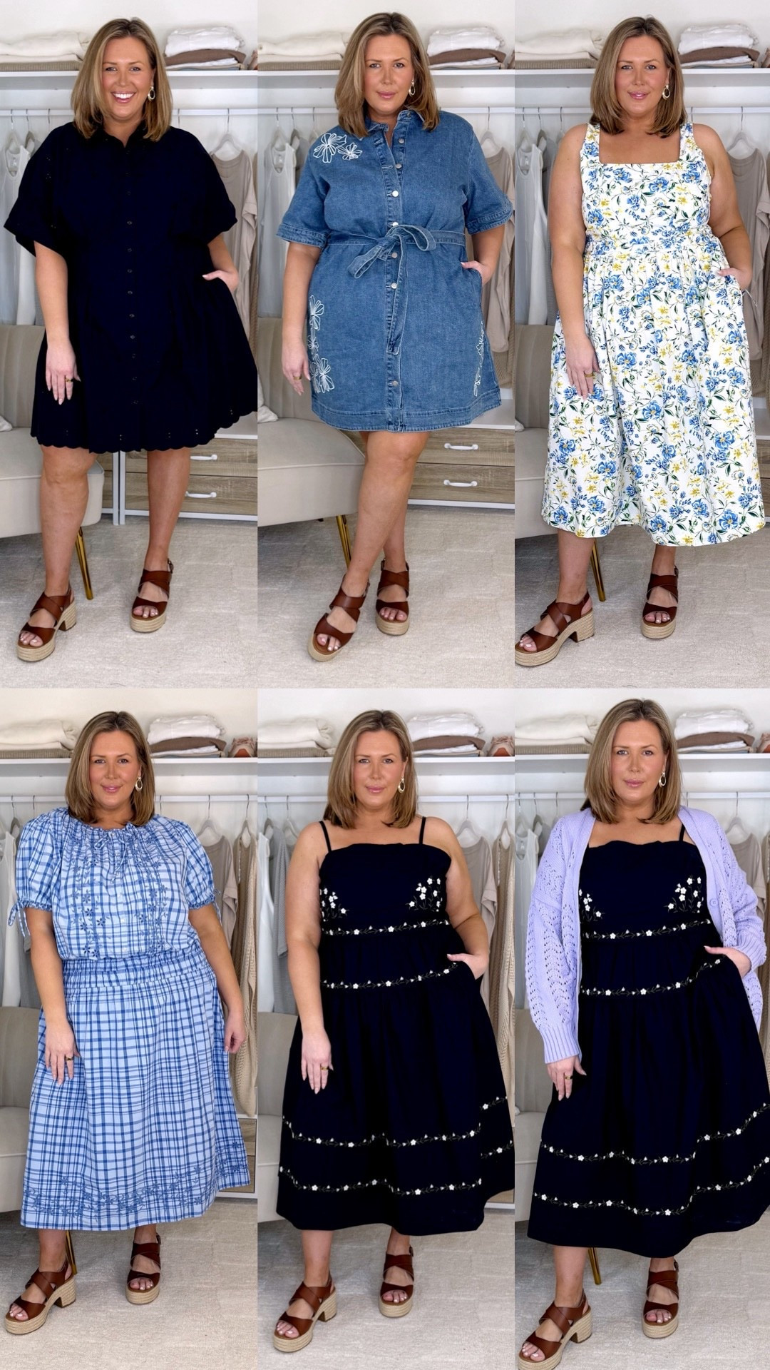 1. Wearing the 2X in this dress, it does run generous so I would get the size down. 2. Wearing the 2X in the denim dress, I love how this fits! I always struggle with denim dresses so this one is amazing! 3. Wearing the XXL, love the print and how this fits. 4. Wearing a 2X in the top and XXL in the skirt! 5. Wearing the XXL in the cardigan and navy dress! 

Shapewear is a 3X! Use my code ASHLEYDXSPANX sitewide for new customers!

Plus size fashion, everyday outfit ideas, Walmart haul, Walmart fashion, spring outfits, spring dresses, spring outfit ideas, casual outfits, mom style, capsule wardrobe, affordable fashion

#LTKPlusSize #LTKOver40 #LTKMidsize