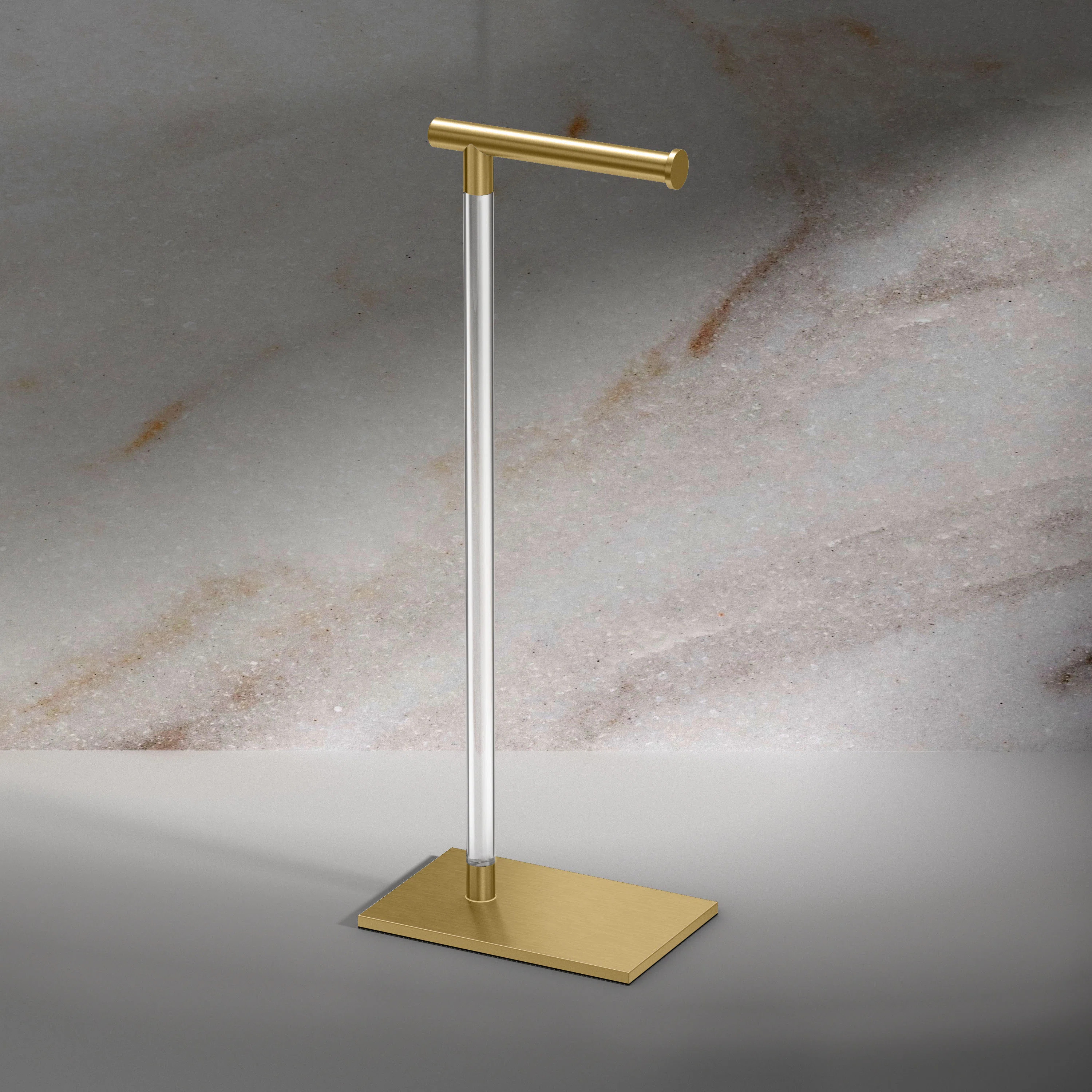 Latitude II Free Standing 21.25"H Toilet Paper Holder with Weighted Base | Acrylic Toilet Paper R... | Wayfair North America