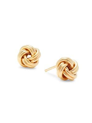 Saks Fifth Avenue Made in Italy 14K Yellow Gold Love Knot Stud Earrings on SALE | Saks OFF 5TH | Saks Fifth Avenue OFF 5TH