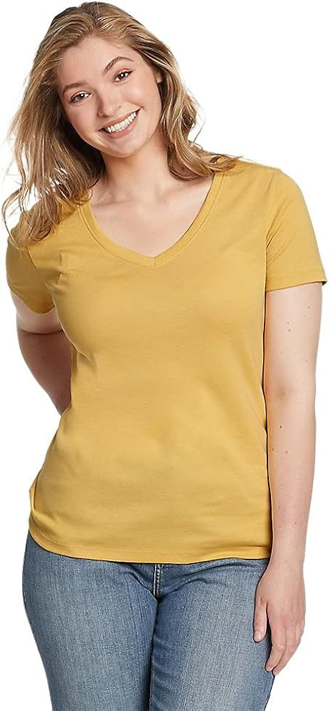Eddie Bauer Women's Favorite Short-Sleeve V-Neck T-Shirt | Amazon (US)