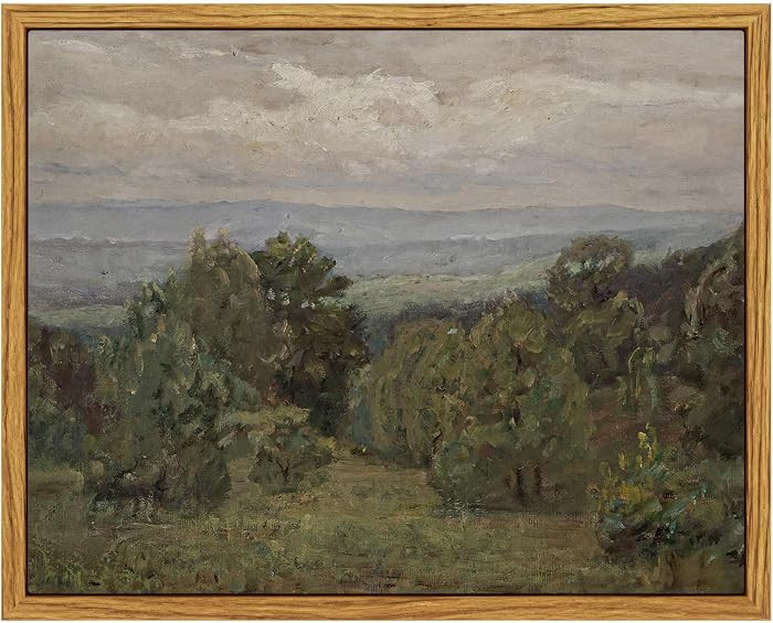 InSimSea Framed Canvas Wall Art, Vintage Landscape Art for Living Room Hallway Shelf, 10x8in, Imp... | Amazon (US)