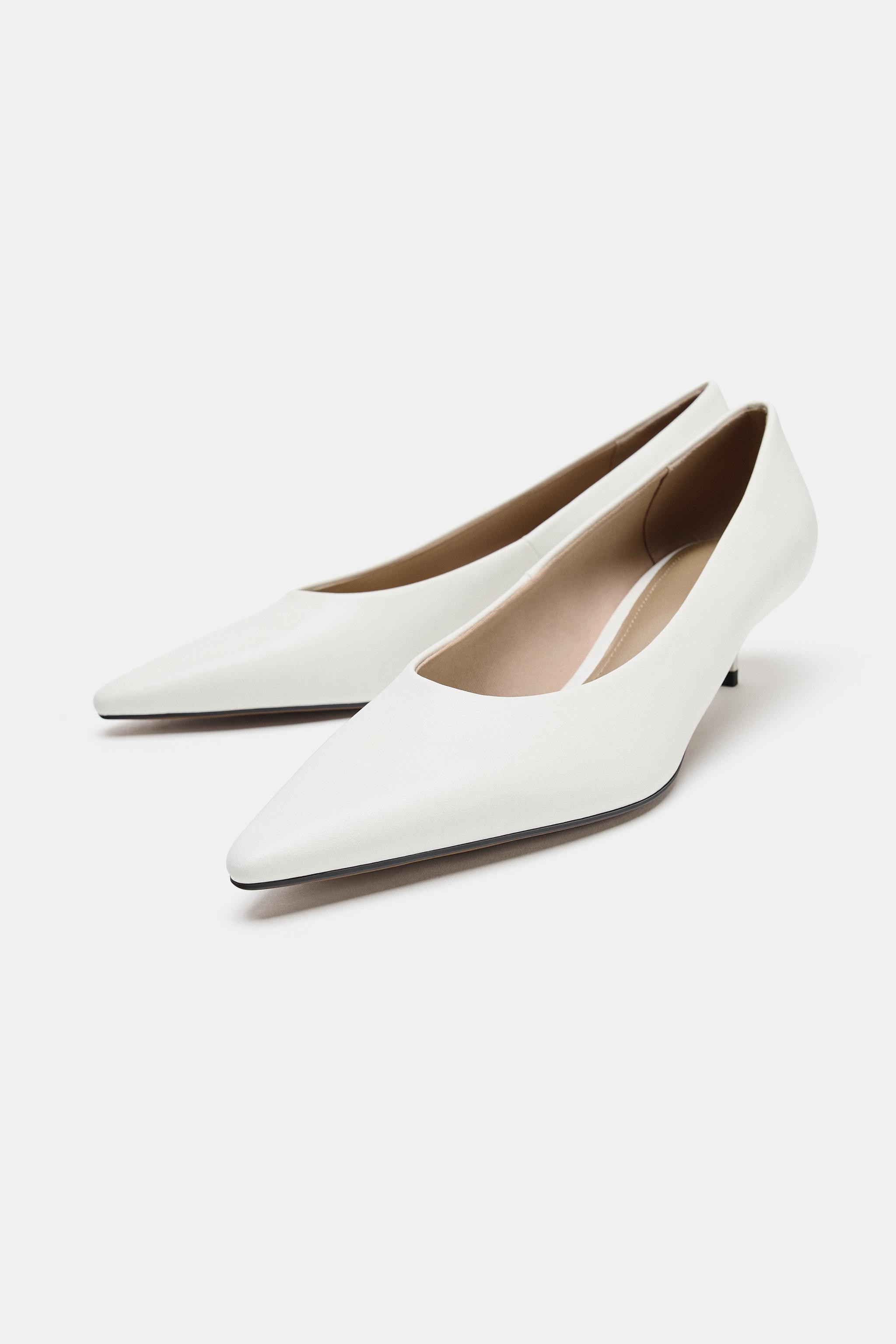 POINTED KITTEN HEEL SHOES | Zara US