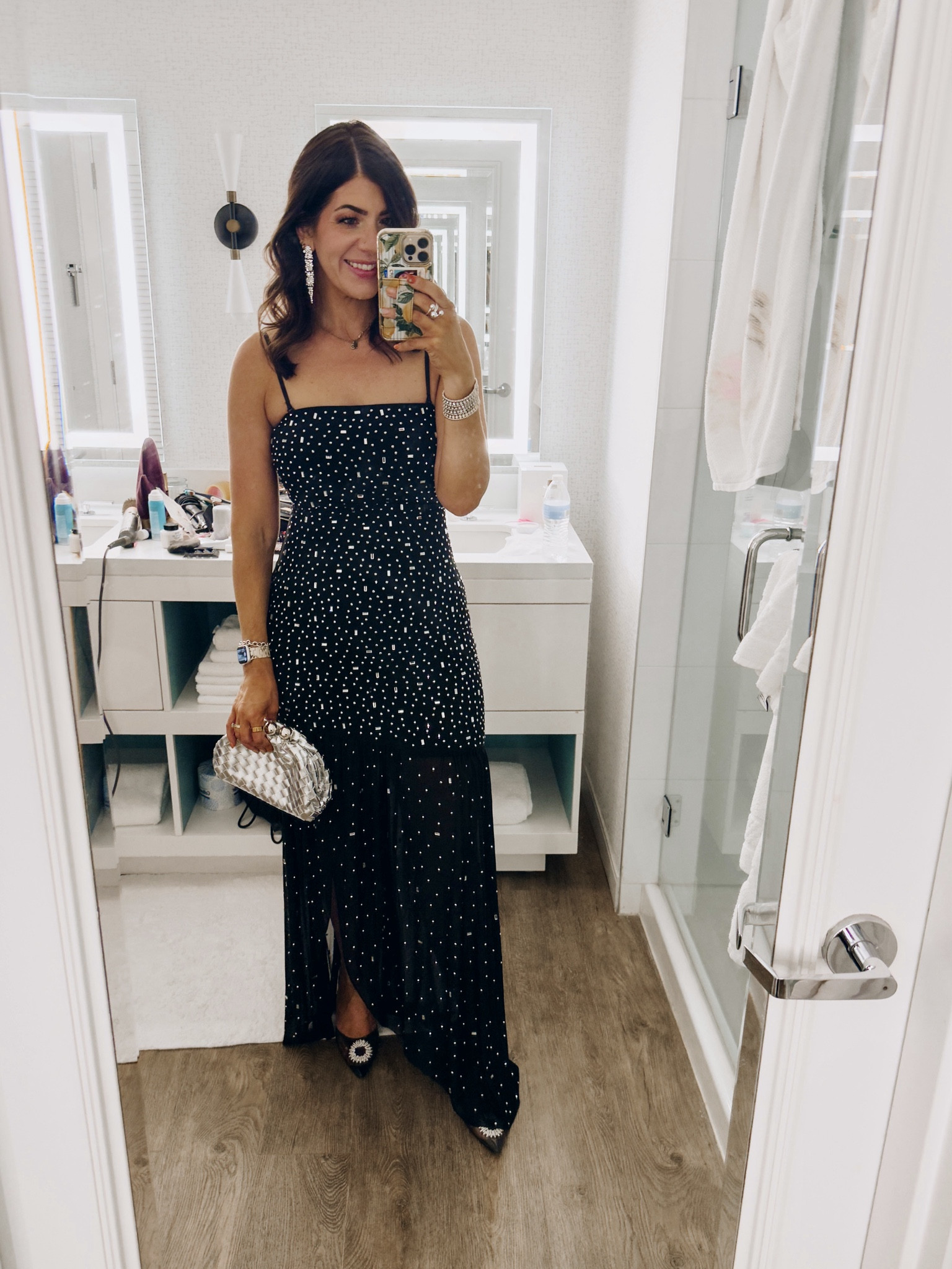 In a large evening gown 

#LTKStyleTip #LTKMidsize #LTKWedding