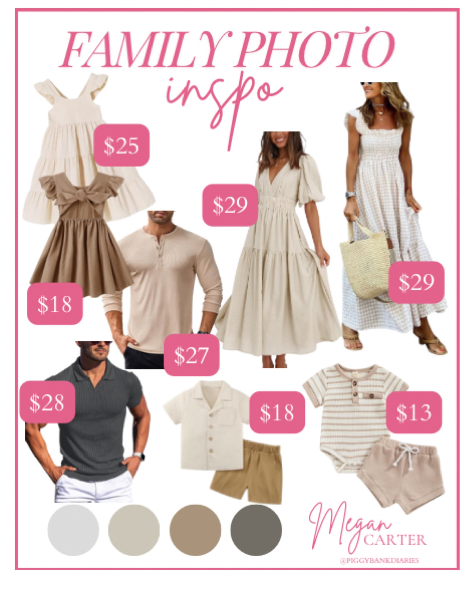 Family photo inspiration, family photos, Christmas card outfits, affordable fashion, Amazon finds 