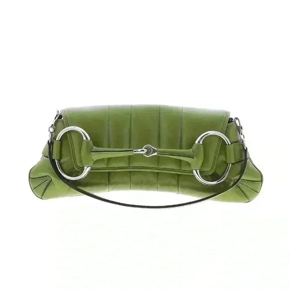 GUCCI Horsebit Chain Medium Shoulder Bag ⁦Green Leather Clutch Purse Tom Ford | Poshmark