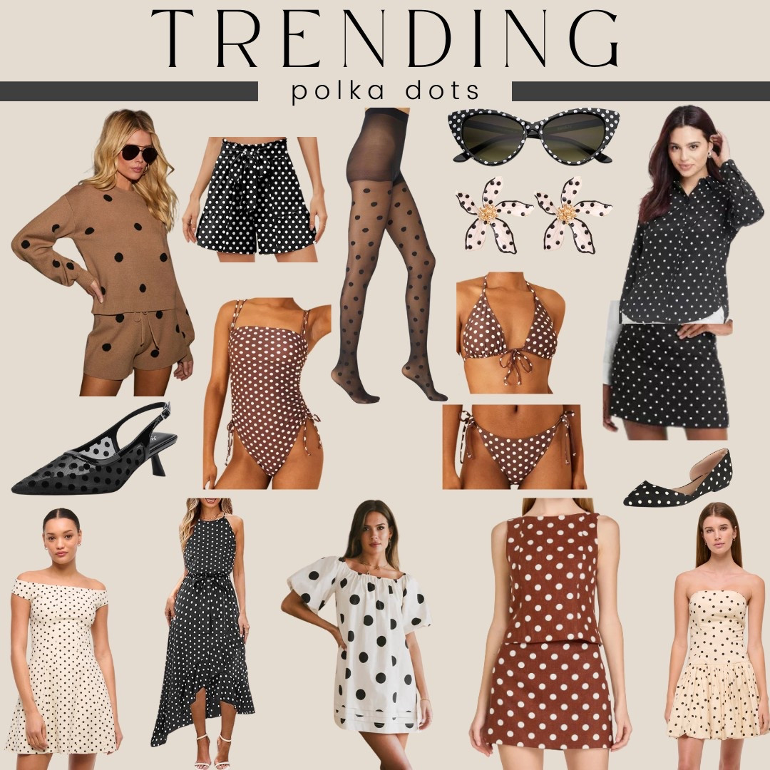 Neutral. Trending polka dots. 

#LTKShoeCrush #LTKStyleTip #LTKSwim