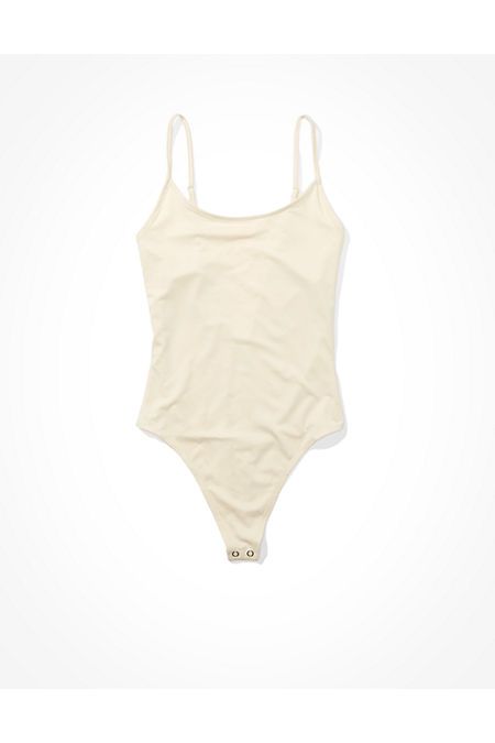 AE Scoop Neck Bodysuit Women's Nude M | American Eagle Outfitters (US & CA)