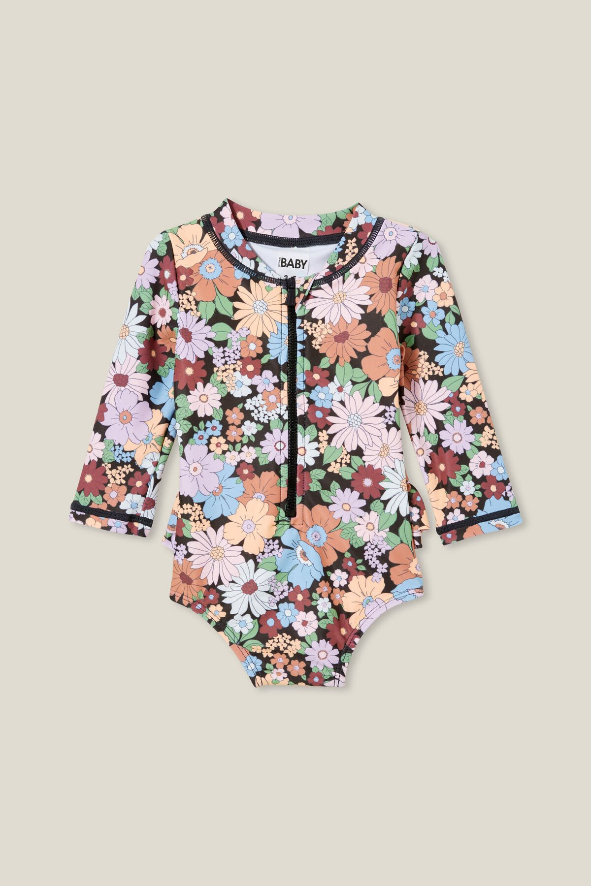 Lucy Long Sleeve Ruffle Back Swimsuit | Cotton On (US)