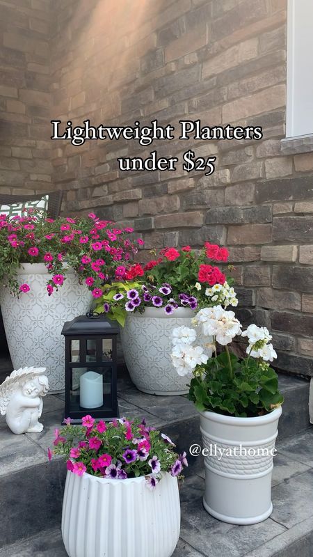 Lightweight planters from Lowe’s under $25, white planters from Target, Best selling planters  at Walmart. Garden angels, black lanterns. Most are under $20! High sellout risk! Shop soon. Free shipping. Indoor plants, outdoor plants, porch, patio, backyard. 

#LTKhome

#LTKSeasonal #LTKVideo