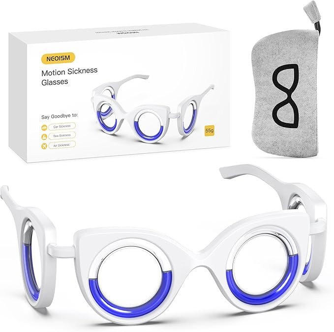 Anti Motion Sickness Glasses, Car Sickness Glasses Relief Nausea & Dizziness, Portable Lensless D... | Amazon (US)