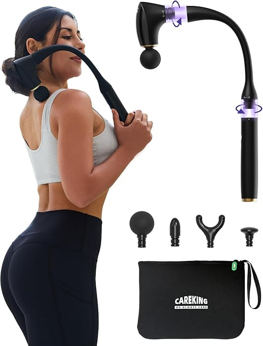 2-in-1 Detachable Percussion Massage Gun with Extension Handle, Back Massager for Pain Relief Dee... | Amazon (US)
