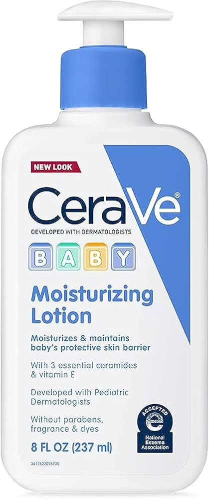 CeraVe Baby Lotion | Gentle Baby Skin Care with Ceramides, Niacinamide & Vitamin E | Fragrance, P... | Amazon (US)