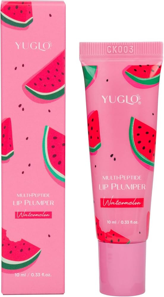 YUGLO Lip Plumping Gloss with Multi-Peptides | Watermelon Flavor | Hydrating & Nourishing Lip Glo... | Amazon (US)