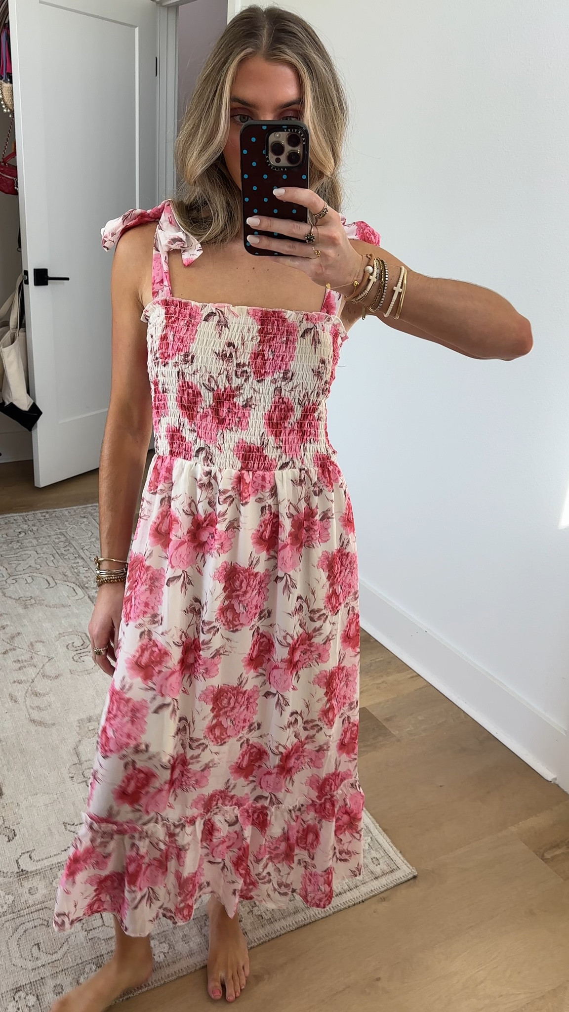 Amazon size small Imily Bela Womens Summer Floral Boho Dress Tie Strap Square Neck Smocked Ruffle A Line Beach Long Maxi Dresses

#LTKootd #LTKSeasonal #LTKWedding