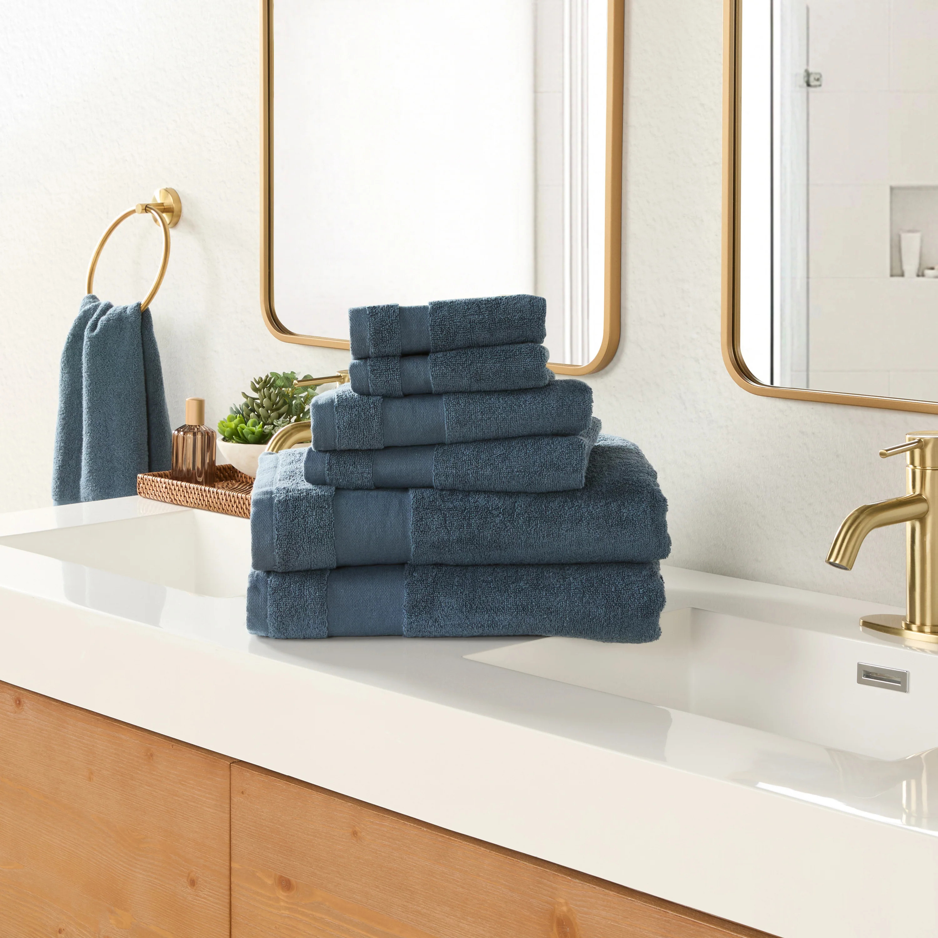 Ultra Soft 100% Cotton 6-Piece Bath Towel Set | Linens & Hutch | Linens and Hutch