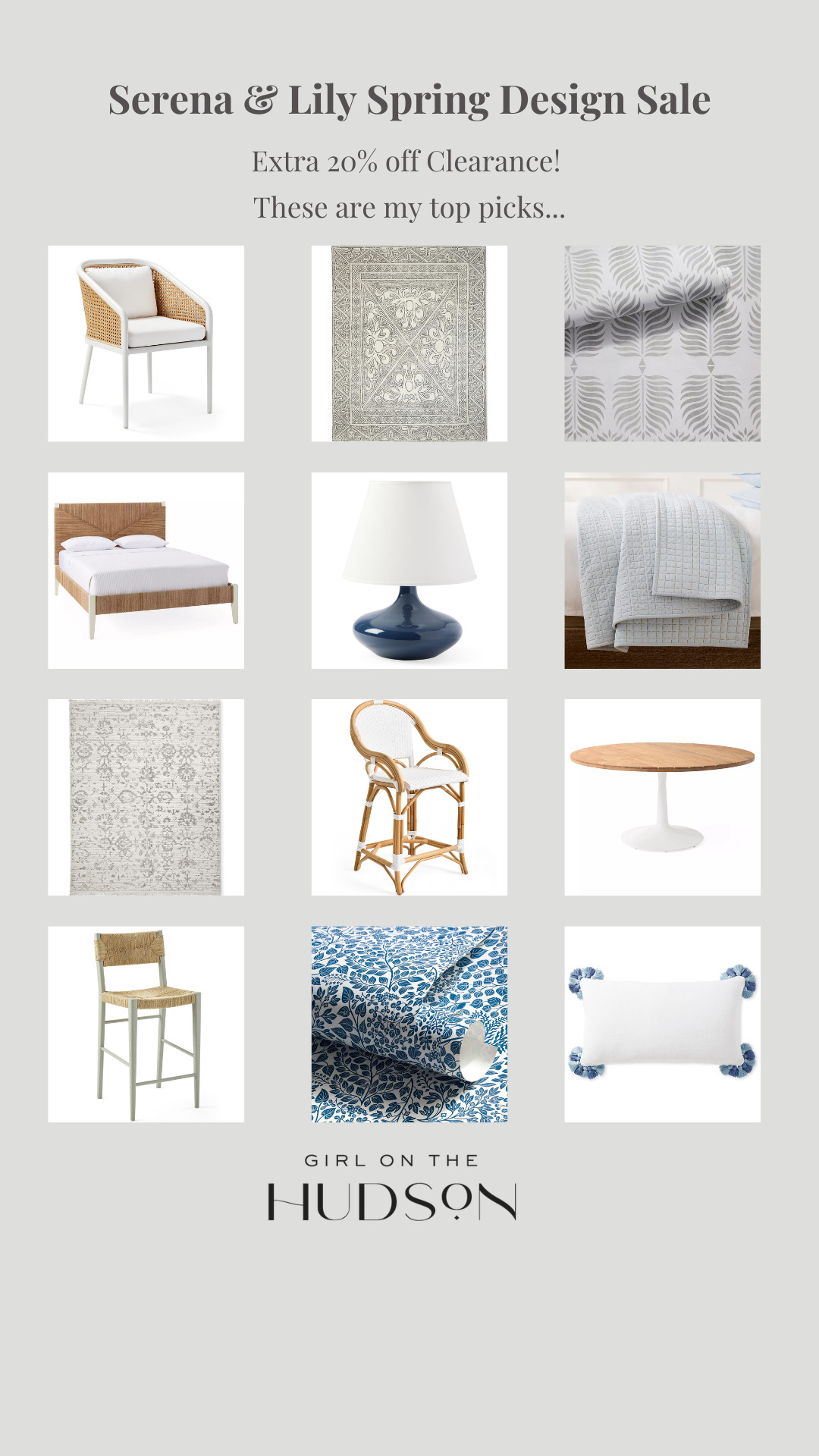 Serena & Lily spring design event! Amazing deals on furniture, wallpaper and home decor and you can take an extra 20% off the clearance prices right now!!  

 #LTKSeasonal #LTKHome #LTKSaleAlert