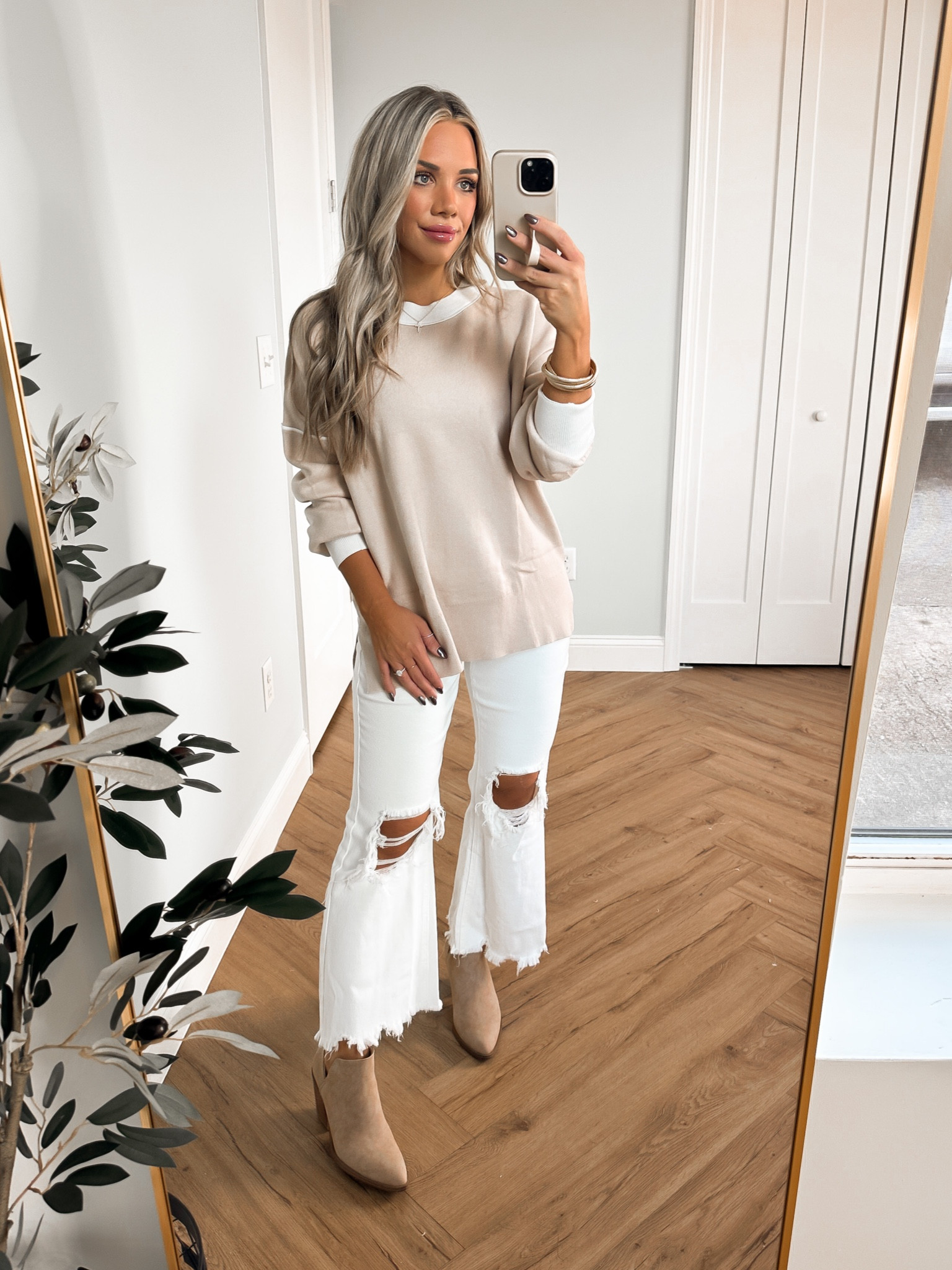 Top size small // pants I sized up one size to a 4 they have so much stretch // booties TTS 

#LTKstyletip #LTKfindsunder50 #LTKfindsunder100