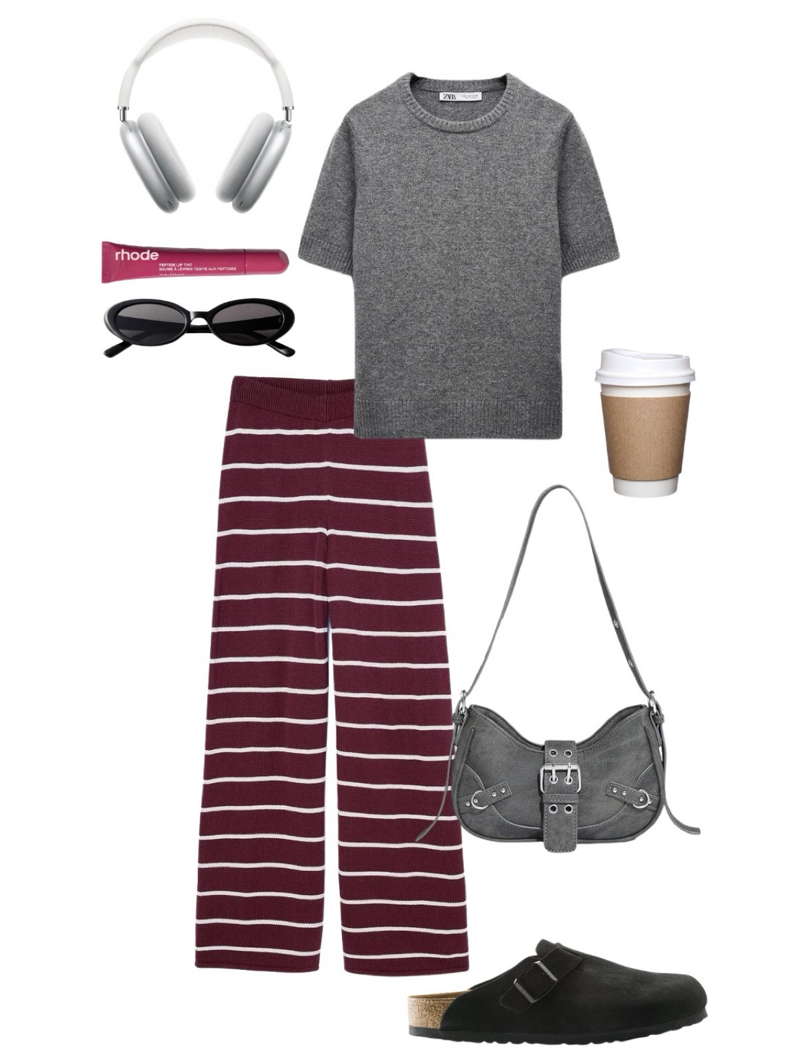 Top: Zara 2893/104 Gray
Pants: NA-KD 1757-000116-8597

Perfect for those chill days at home or a casual coffee run! I'm obsessed with this super soft gray short-sleeve sweater paired with comfy striped knit pants—ideal for staying stylish while lounging. I’ve added black Birkenstock Boston clogs for ultimate comfort and ease. The gray mini shoulder bag is the perfect accessory for a relaxed day out. Finish off with chic black oval sunglasses and a pop of color with the Rhode lip tint for a fresh, put-together look.

This set is all about comfort meets style! 

#LoungewearGoals #CasualChic #ComfyOutfit #LTKstyletip #LTKunder100 #CozyStyle #FallFashion #BirkenstockBoston #SweaterWeather #EffortlessFashion

#LTKFindsUnder50 #LTKFindsUnder100 #LTKShoeCrush