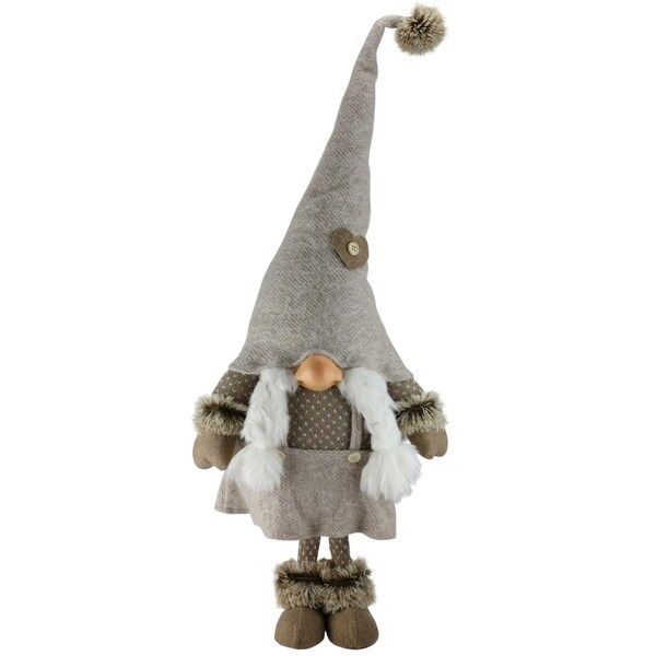 31" Nature's Luxury Gnome with Pig Tails Tabletop Christmas Decoration | Bed Bath & Beyond