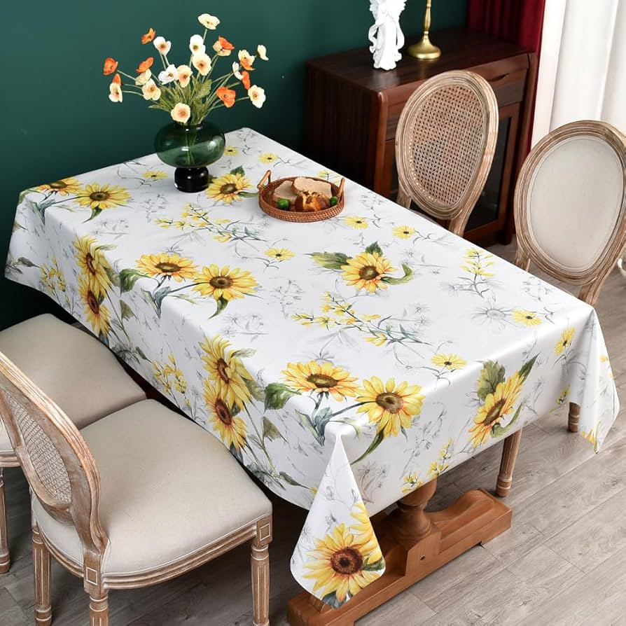 Zobesta Vinyl Tablecloths for Rectangle Tables, Heavy Duty Vinyl Tablecloth Vinyl Table Cover Tab... | Amazon (US)