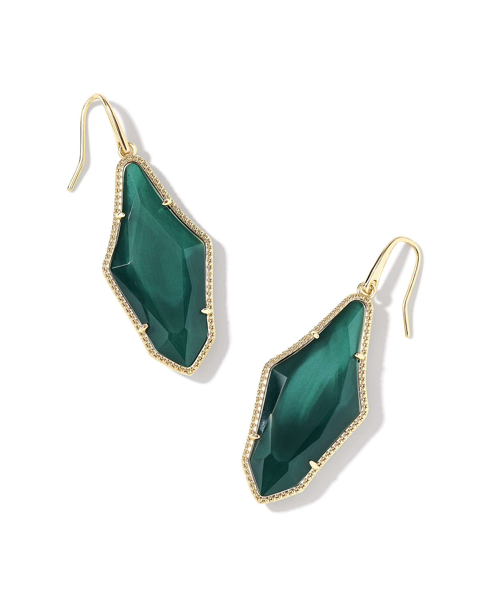 Evelyn Gold Drop Earrings in Dark Green Mother-of-Pearl | Kendra Scott | Kendra Scott